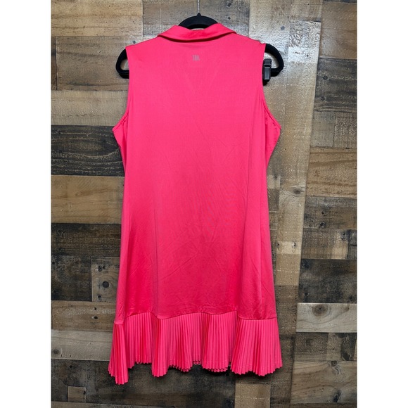 TAIL Women's Large Sleeveless Golf Dress Pink Pleated Hem Athletic NWOT - Picture 6 of 9